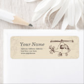 stickers voor het retouradres van vintages, heliko (Insitu)