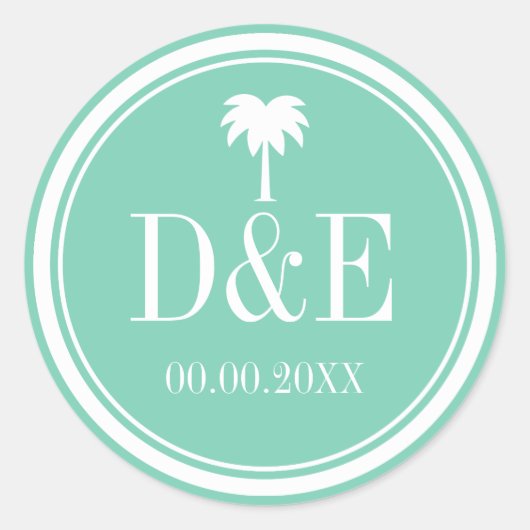 Stickers voor het strandstrandbruiloft van Luxekal (Voorkant)