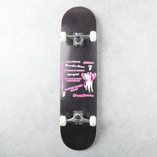 Stickers voor het vliegende dun van Skateboard roz