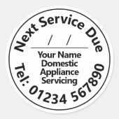 Stickers voor huishoudelijke keteldienst (Voorkant)