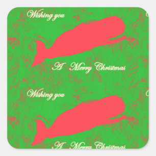 stickers voor kerst - marinewalvis