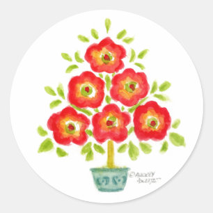 Stickers voor kerstbomen met kleurrijke vloeren
