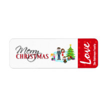 Stickers voor kerstcadeaus