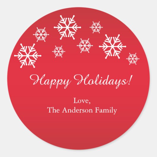 Stickers voor kerstfeestdagen met rode en witte sn (Voorkant)