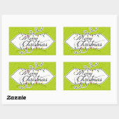 Stickers voor kerstfeestdagen met ruiten (Vel)