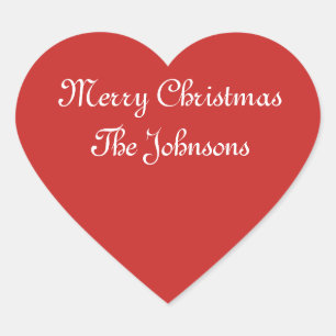 Stickers voor kersthartvorm