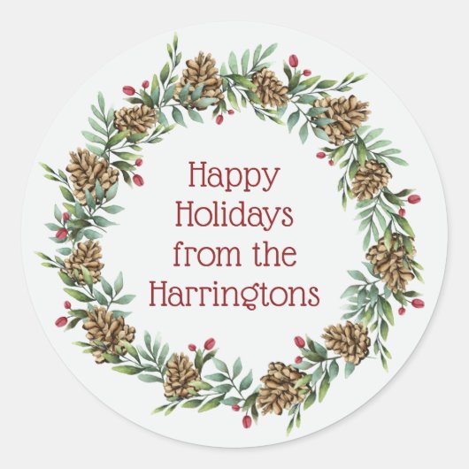 Stickers voor kerstmis met aangepaste tekst (Voorkant)