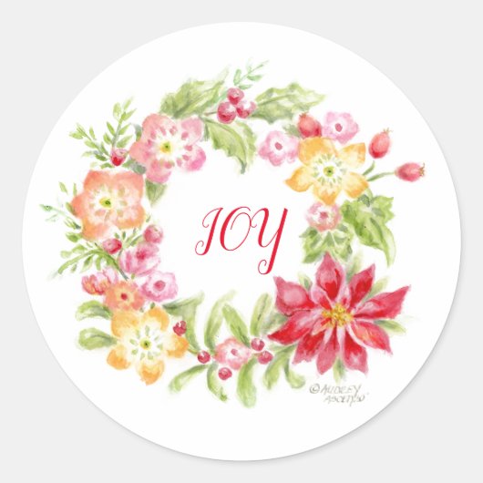 Stickers voor kerstmis met Floral Medley (Voorkant)