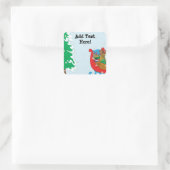 Stickers voor kerstvierkant. Personaliseren. (Tas)