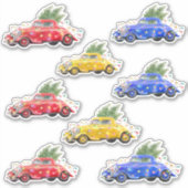 Stickers voor kerstvrachtwagens (Voorkant)