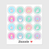 Stickers voor kleurrijke studentbevestiging (Vel)