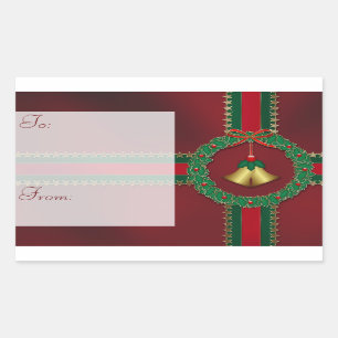 Stickers voor Label met kerstcadeaus en sterren