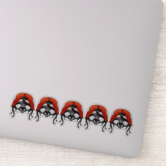 stickers voor ladybugs met standaard rij-laptop (Detail)