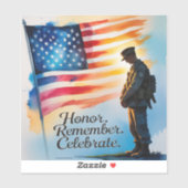 Stickers voor Memorial Day Evoking Honor (Vel)