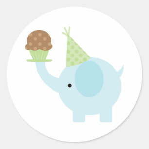 Stickers voor olifanten en perskoeken
