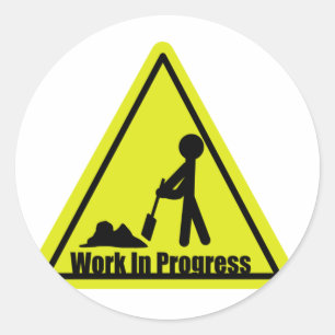 Stickers voor onderhanden werk