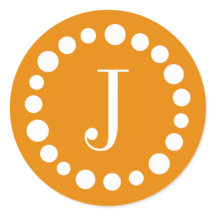 Stickers voor Oranje Sjabloon van Monogram