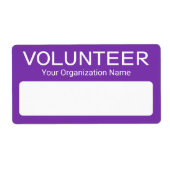 Stickers voor Paarse volumecodes voor vrijwilliger (Voorkant)