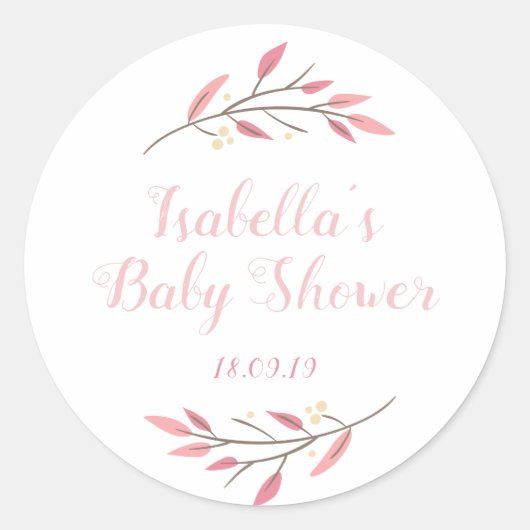 Stickers voor persoonlijk Baby shower (Voorkant)
