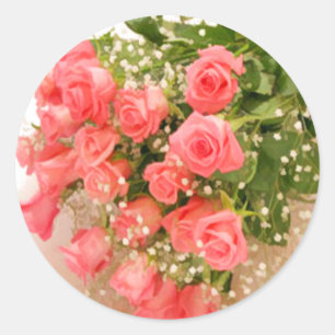 Stickers voor perzikschroefdop Roos