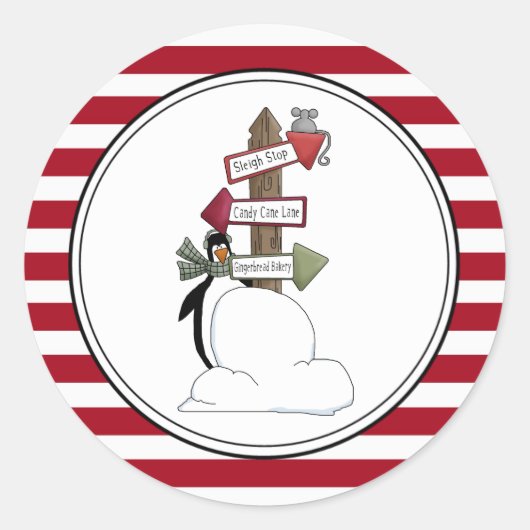 Stickers voor pinguïn-envelop van het land (Voorkant)