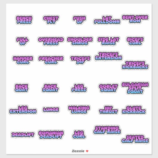 Stickers voor planbord voor training van het hele (Vel)