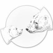 Stickers voor poolBeren Aangepast Beer Kunstdecale (Voorkant)