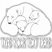 Stickers voor poolBeren Aangepaste Beer Keuzalen (Voorkant)