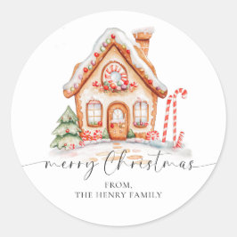 Stickers voor prettige kerstcadeaus Label