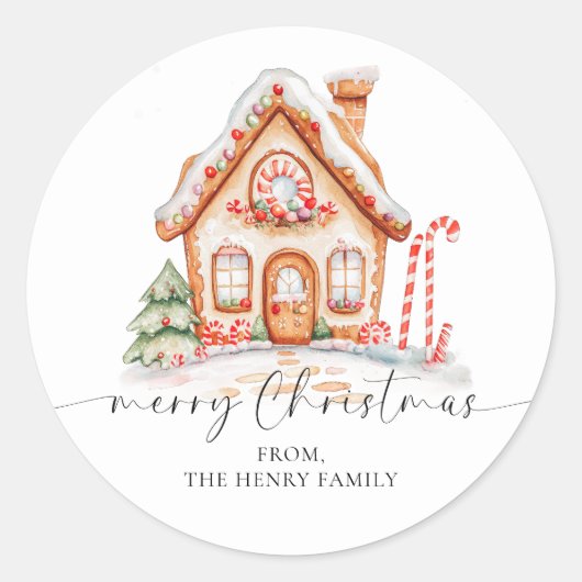 Stickers voor prettige kerstcadeaus Label (Voorkant)