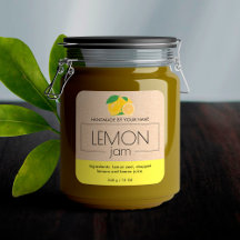 Stickers voor productlabel van Lemon Jam Verpakkin