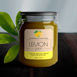 Stickers voor productlabel van Lemon Jam Verpakkin