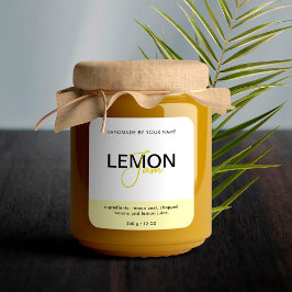 Stickers voor productlabel van Lemon Jam Verpakkin