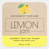 Stickers voor productlabel van Lemon Jam Verpakkin (Voorkant)