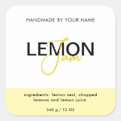Stickers voor productlabel van Lemon Jam Verpakkin (Voorkant)