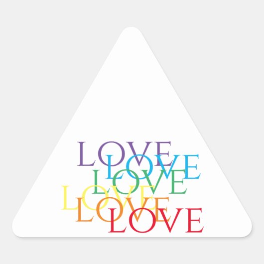 STICKERS VOOR RAINBOW LOVE Driehoek (Voorkant)