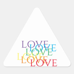 STICKERS VOOR RAINBOW LOVE Driehoek