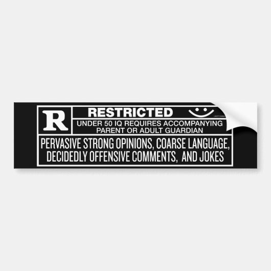 Stickers voor Rated R bumper (Voorkant)