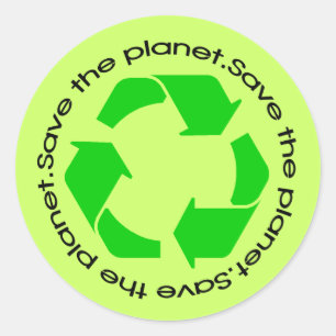 Stickers voor recyclingbewustmaking