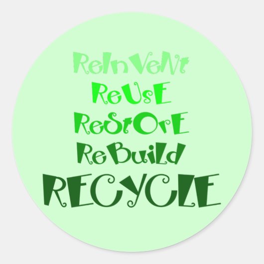 Stickers voor recyclingbewustmaking (Voorkant)