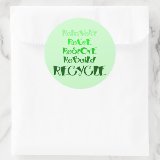 Stickers voor recyclingbewustmaking (Tas)