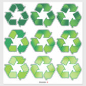 Stickers voor recyclingsymboolset (Vel)