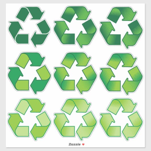 Stickers voor recyclingsymboolset (Vel)