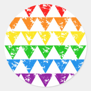 Stickers voor regenboogdriehoeken