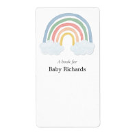 Stickers voor regenboogwaterverf baby shower