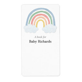 Stickers voor regenboogwaterverf baby shower