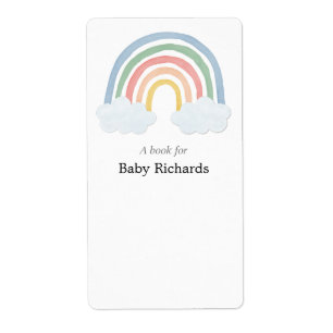 Stickers voor regenboogwaterverf baby shower