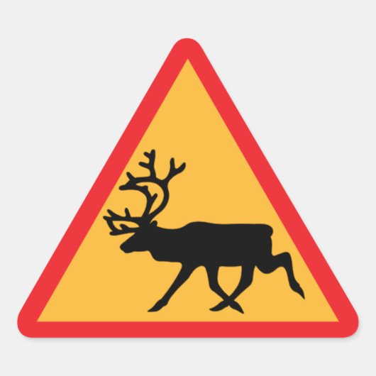 Stickers voor rendierwaarschuwing (Voorkant)