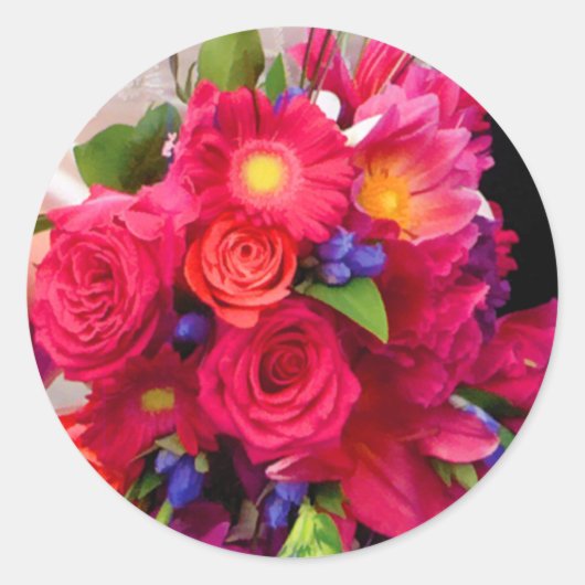 Stickers voor roze bruiloft en bloesem (Voorkant)