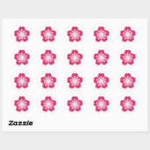 Stickers voor roze kers, bloesem, enveloppen (Vel)